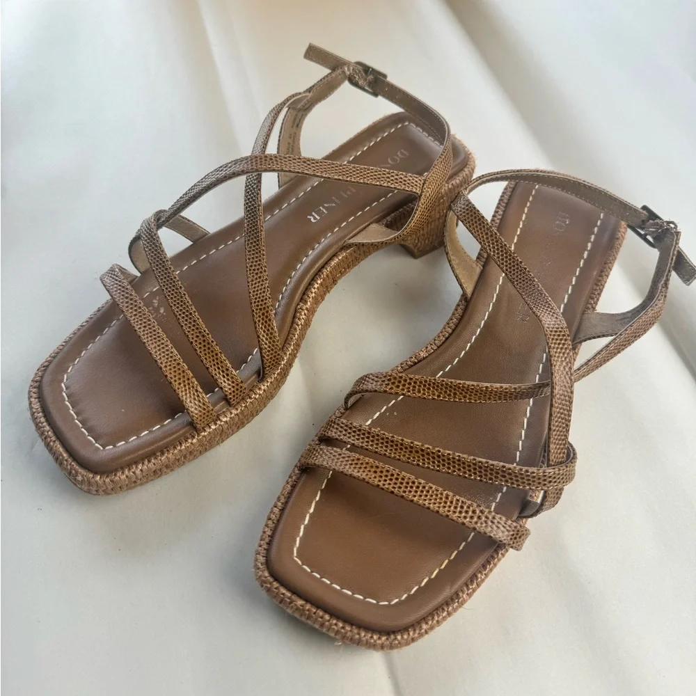 Donald Pilner Slip on Strappy Espadrilles.